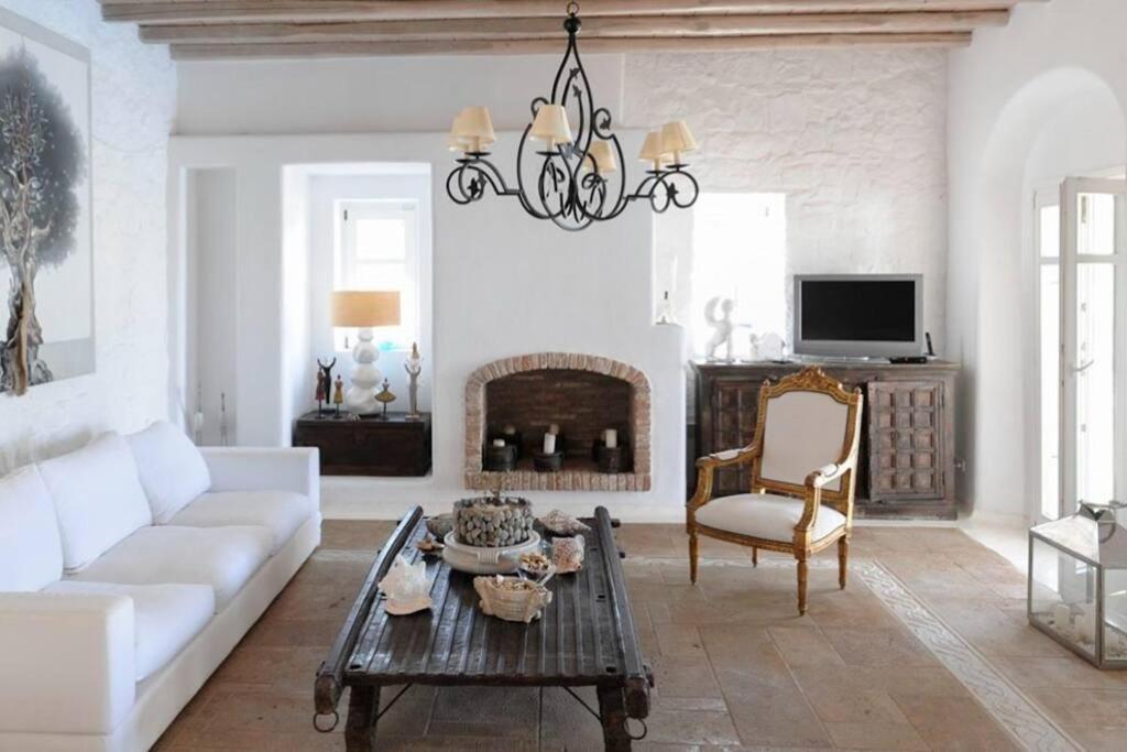 Dreamy Boho 5Bed Villa With Pool And Ocean View Mykonos Town Eksteriør billede