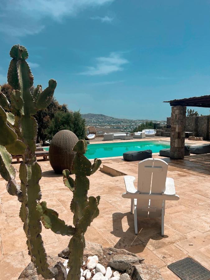 Dreamy Boho 5Bed Villa With Pool And Ocean View Mykonos Town Eksteriør billede