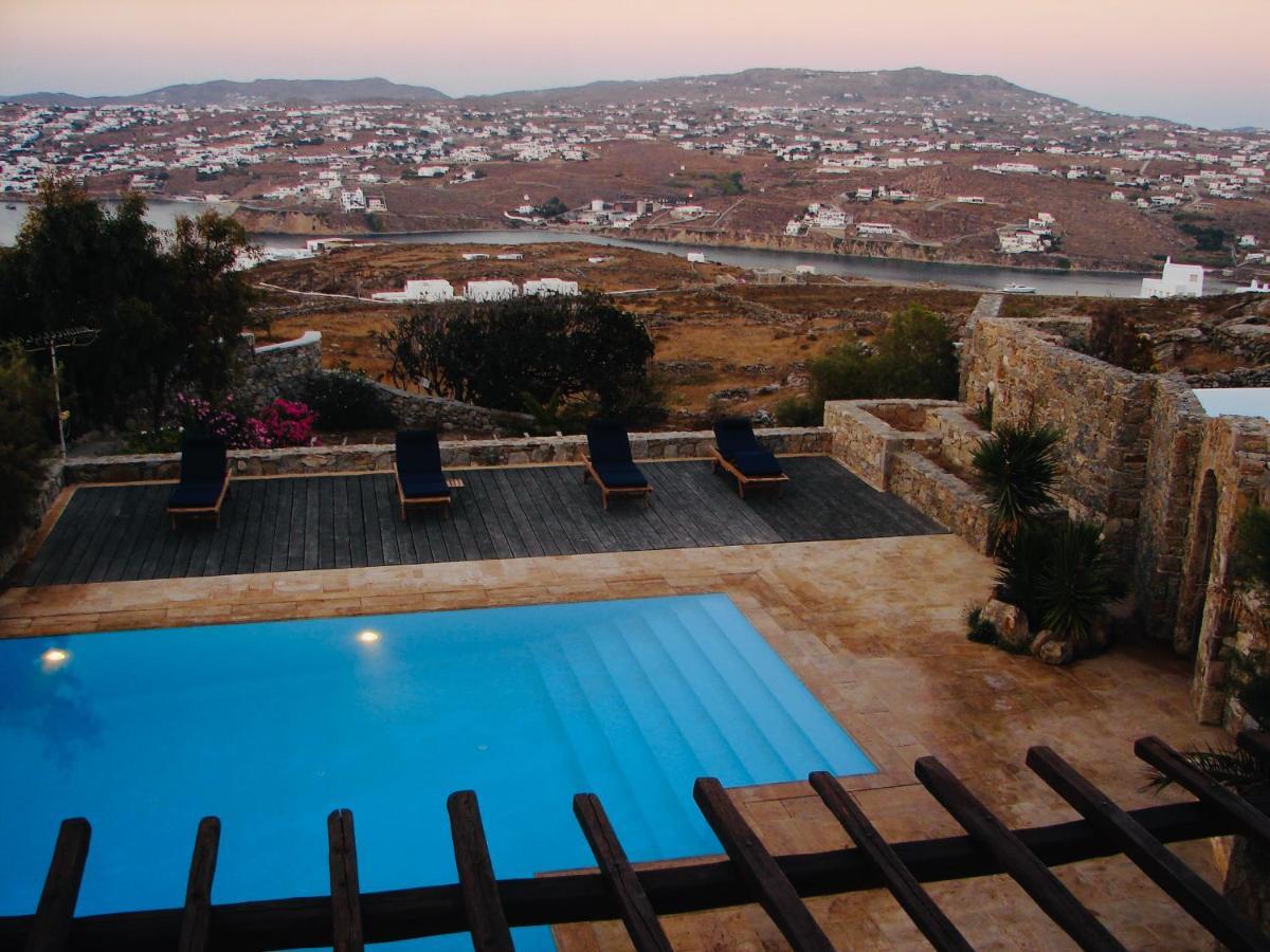 Dreamy Boho 5Bed Villa With Pool And Ocean View Mykonos Town Eksteriør billede