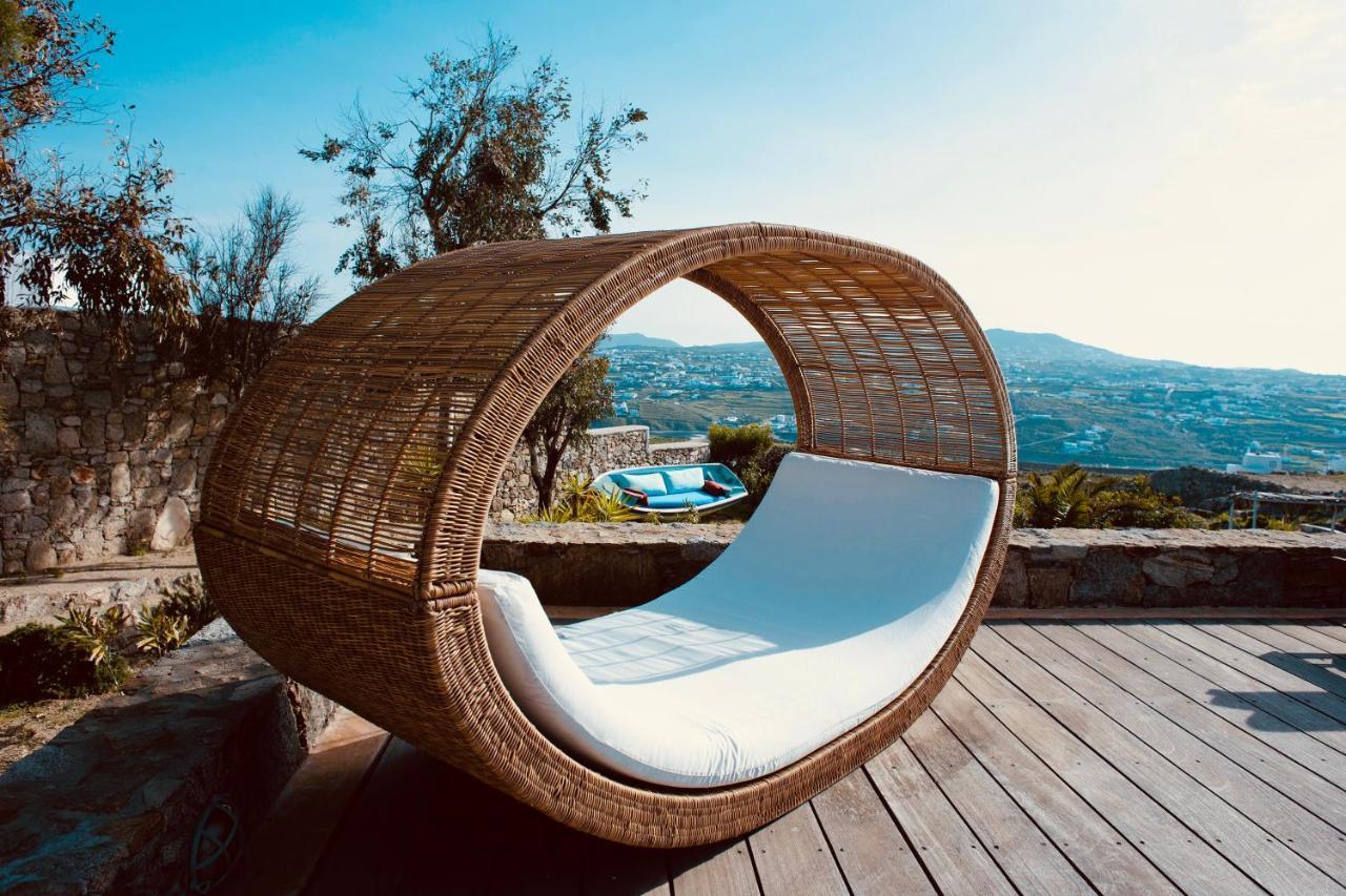 Dreamy Boho 5Bed Villa With Pool And Ocean View Mykonos Town Eksteriør billede