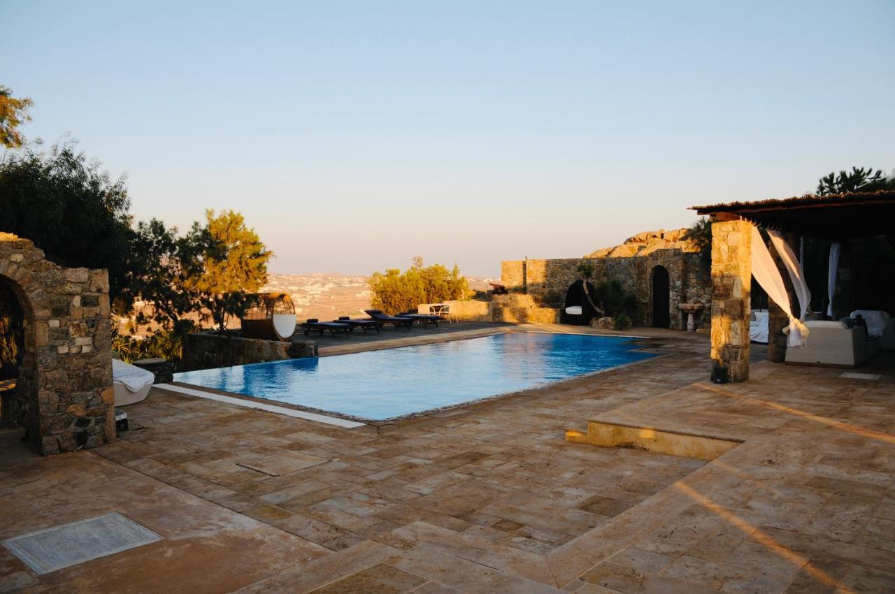 Dreamy Boho 5Bed Villa With Pool And Ocean View Mykonos Town Eksteriør billede