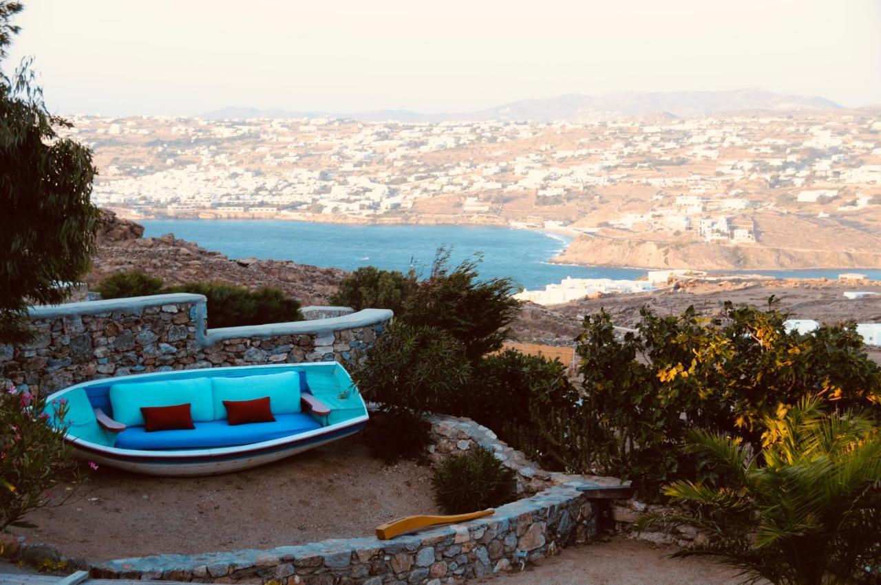 Dreamy Boho 5Bed Villa With Pool And Ocean View Mykonos Town Eksteriør billede