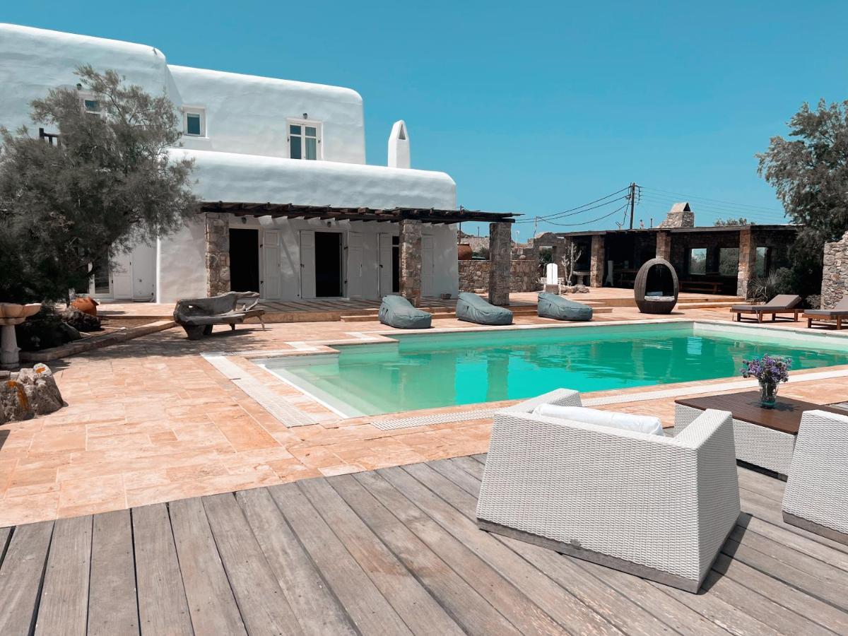 Dreamy Boho 5Bed Villa With Pool And Ocean View Mykonos Town Eksteriør billede