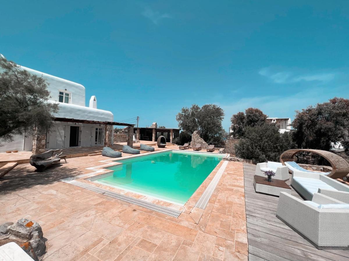 Dreamy Boho 5Bed Villa With Pool And Ocean View Mykonos Town Eksteriør billede